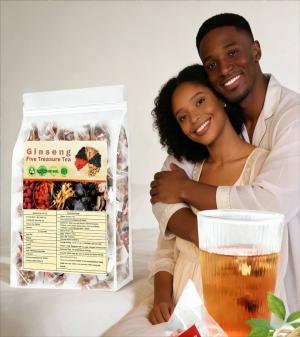 Thé Ginseng Five Treasure – Infusion Naturelle au Ginseng pour Vitalité et Bien-être